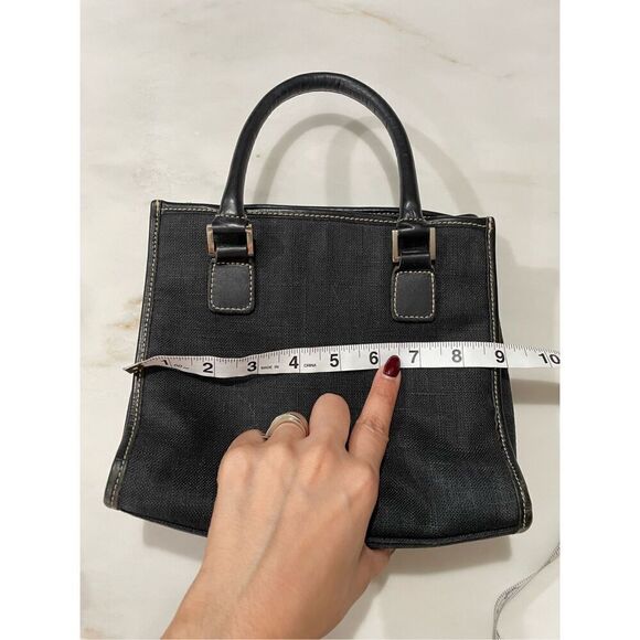 Lauren by Ralph Lauren Charcoal Black Fabric Small Hand Bag - Picture 5 of 7